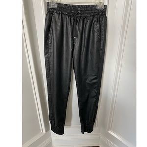Sisley Faux Leather Joggers - Size: 0